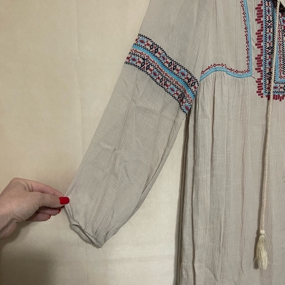 En Creme women's S oversized long sleeve boho southwest tunic/mini dress EUC - Picture 4 of 5